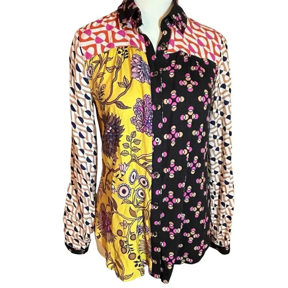 Maeve Anthropologie The Paz Button Down Long Sleeve Top Blouse Woman’s Size XS - Picture 1 of 11